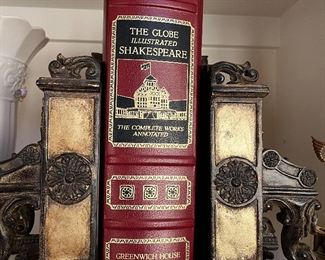 decorative Shakespeare book and bookends