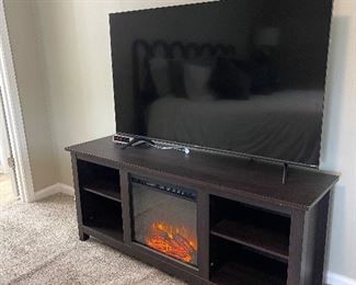TV credenza with fireplace