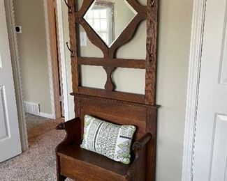 Antique hall tree
