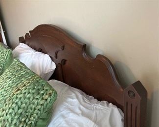 Antique full bed with footboard