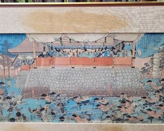 19th century Japanese courtyard scene