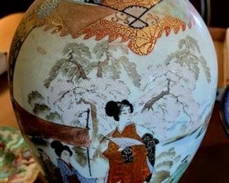 Circa 1920 tall Japanese vase