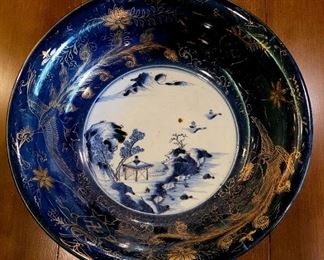 Very fine antique Chinese decorated bowl, probably mid 19th century. Has old repairs..