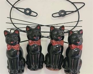 Rare vintage 50's black cat spice rack, perfect condition.