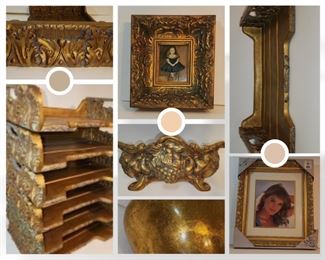 Baroque Paper Stack Trays & Princess Beatrice in Gold Gilt Frame