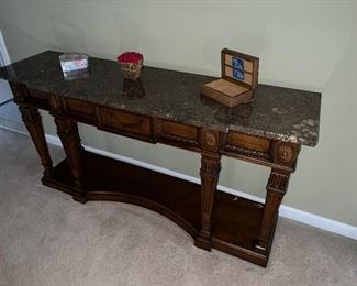 Marble toped Hall Table $225