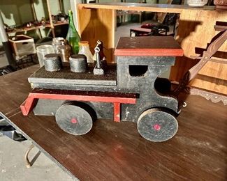 Old antique wooden train 