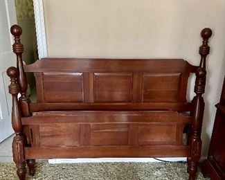 Twin Solid Cherry Wood Bed Frame