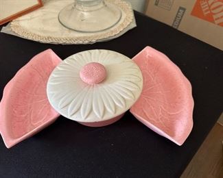 Vintage chip and dip dish