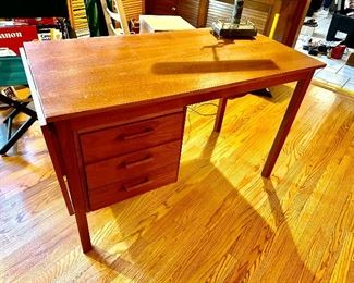 MCM Style Desk. Extension Flap slides across the top to make extra room on both sides