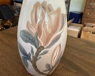 B& G Denmark, floral painted vase
