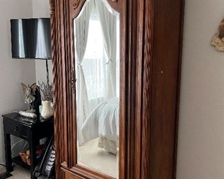 Vintage Mirrored Armoire
