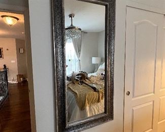 Silver filagree mirror