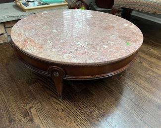 marble top round coffee table