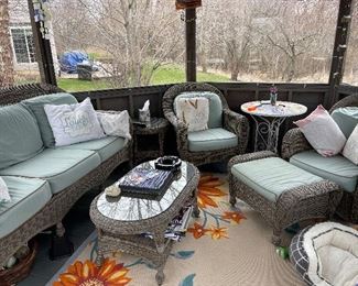 Wicker patio furniture