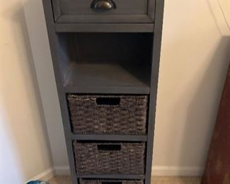 Wooden cabinet with bins