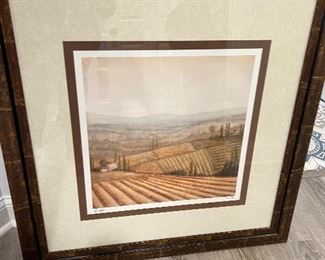 Mark St John framed artwork Tuscany