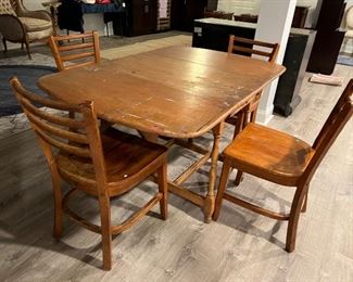 Antique table & chairs (sold separately)