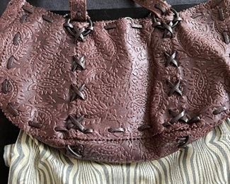 Auth. Leather Jamin Puech handbag