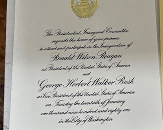 Inaugural Invitation 1981