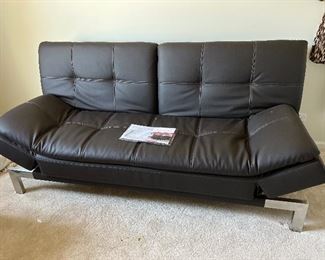 Relax-A-Lounger leather futon
