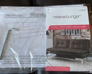 Relax-a-lounger leather futon