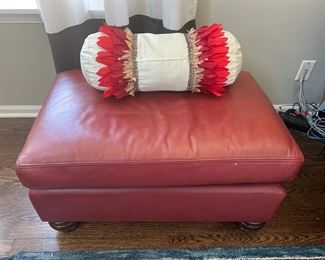 leather ottomans, 2