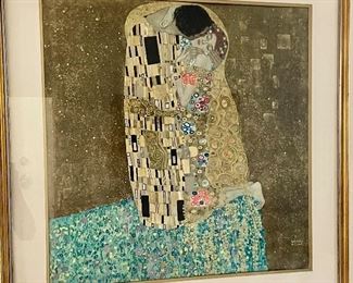 The Kiss print by Gustav Klimt