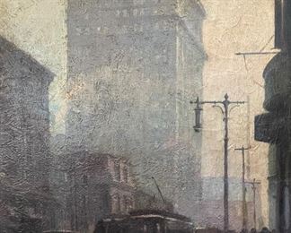 Antique Cityscape painting