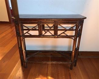 Rattan console table
