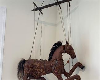Antique marionette horse