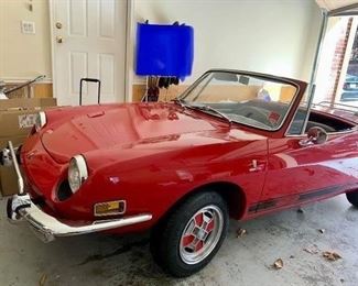 1973 Fiat Spider 850 by Bertone with Hard Top and Soft       Immaculate and fully restored      47-hp 903 -cc inline four cylinder  4 speed manual 