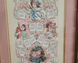 1904 framed calander