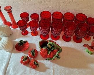 Red glassware