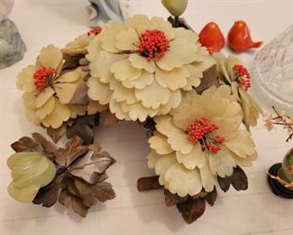 Vintage jade flowers