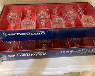 several boxes of  crystal  from this maker in assorted sizes 