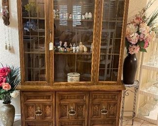  wood and glass china cabinet/hutch - 