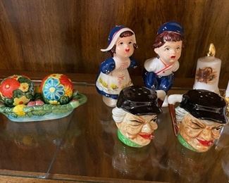 collection of vintage salt and pepper shakers 