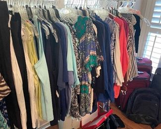 whole RACK OF CHICOS CLOTHING - mostly sizes 2-3  large -extra large 
