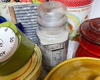 planters peanuts- glass jar- and other fun vintage/retro finds