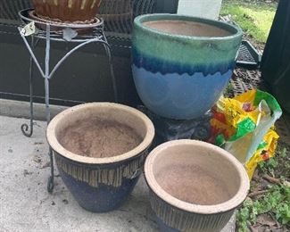 large  pottery planters 