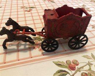Cast iron Circus Wagon and Horses