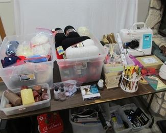LOTS OF YARN FOR CRAFTS AND OTHER CRAFT SUPPLIES!