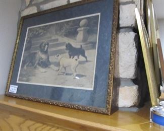STUNNING ANTIQUE FRAMED ART PIECE - WON'T LAST LONG!