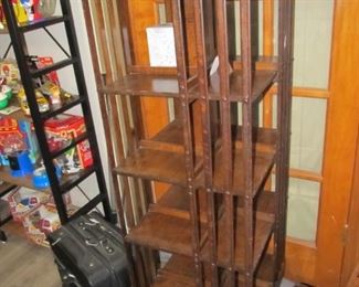 ANTIQUE **RARE** MISSION-STYLE ROTATING BOOKCASE