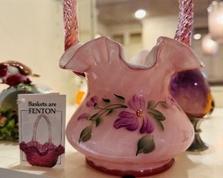 Fenton signed glass 