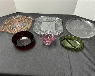 Colored and Cut Glassware