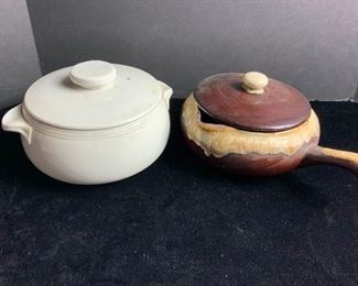 Vintage USA Pottery Bean Pots