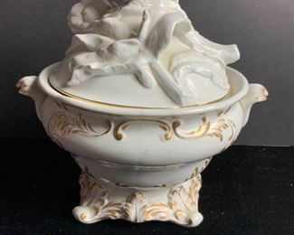 C. H. Porcelain Lidded Dish