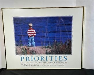 Priorities Print with Saying